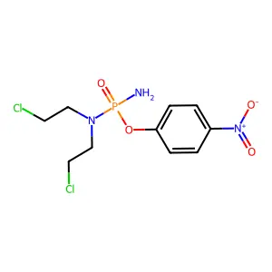 N-[amino-(4-nitrophenoxy)phosphoryl]-2-chloro-N-(2-chloroethyl)ethanamine structure
