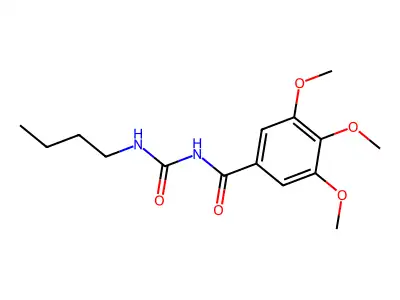 Urea, 1-butyl-3-(3,4,5-trimethoxybenzoyl)- structure