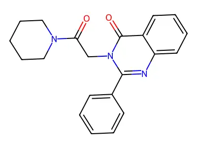 Piperidine, 1-((4-oxo-2-phenyl-3(4H)-quinazolinyl)acetyl)- structure