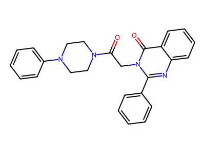 Piperazine, 1-((4-oxo-2-phenyl-3(4H)-quinazolinyl)acetyl)-4-phenyl- structure