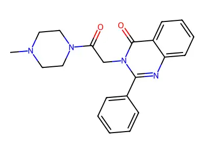 Piperazine, 1-methyl-4-((4-oxo-2-phenyl-3(4H)-quinazolinyl)acetyl)- structure