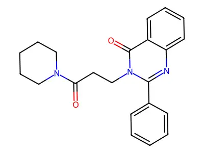 Piperidine, 1-(1-oxo-3-(4-oxo-2-phenyl-3(4H)-quinazolinyl)propyl)- structure