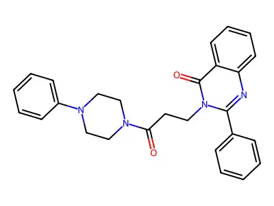 Piperazine, 1-(1-oxo-3-(4-oxo-2-phenyl-3(4H)-quinazolinyl)propyl)-4-phenyl- structure
