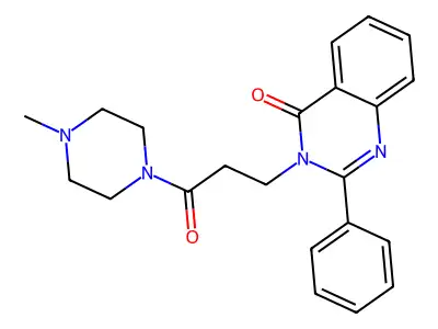 Piperazine, 1-methyl-4-(1-oxo-3-(4-oxo-2-phenyl-3(4H)-quinazolinyl)propyl)- structure