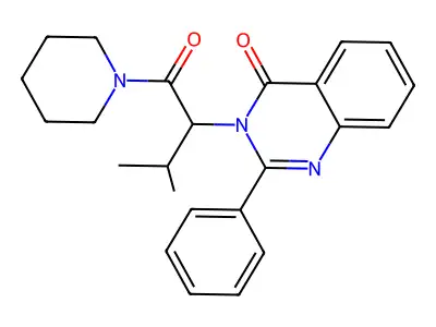 1-(3-Methyl-1-oxo-2-(4-oxo-2-phenyl-3(4H)-quinazolinyl)butyl)piperidine structure