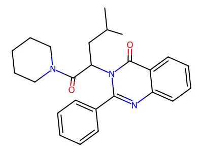 1-(4-Methyl-1-oxo-2-(4-oxo-2-phenyl-3(4H)-quinazolinyl)pentyl)piperidine structure