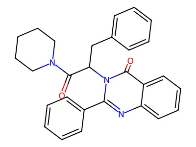 1-(1-Oxo-2-(4-oxo-2-phenyl-3(4H)-quinazolinyl)-3-phenylpropyl)piperidine structure