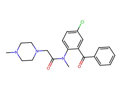 1-Piperazineacetamide, N-(2-benzoyl-4-chlorophenyl)-N,4-dimethyl- structure