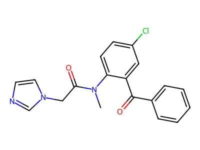 1H-Imidazole-1-acetamide, N-(2-benzoyl-4-chlorophenyl)-N-methyl- structure