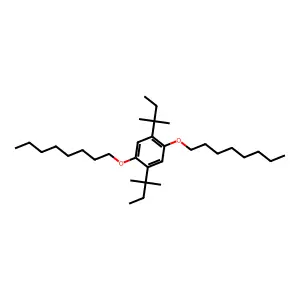 1,4-Bis(1,1-dimethylpropyl)-2,5-bis(octyloxy)benzene structure