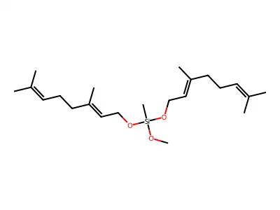 Bis(3,7-dimethylocta-2,6-dienoxy)methoxymethylsilane structure