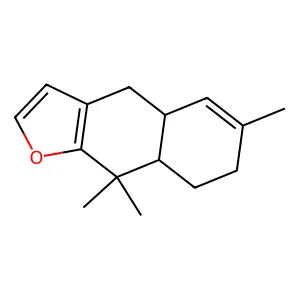 Naphtho(2,3-b)furan, 4,4a,7,8,8a,9-hexahydro-6,9,9-trimethyl-, (4aR,8aS)- structure