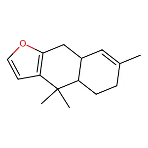 Naphtho(2,3-b)furan, 4,4a,5,6,8a,9-hexahydro-4,4,7-trimethyl-, (4aS,8aR)- structure