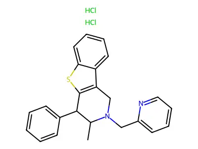 3-Methyl-4-phenyl-2-(2-pyridyl)methyl-1,2,3,4-tetrahydro-benzo(b)thieno(3,2-c)pyridine 2HCl structure