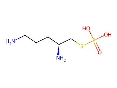 S-(2,5-Diaminopentyl) dihydrogen phosphorothioate structure