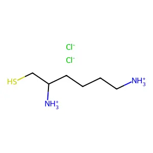 1-Hexanethiol, 2,6-diamino-, dihydrochloride, (L)- structure