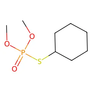 Phosphorothioic acid, S-cyclohexyl O,O-dimethyl ester structure