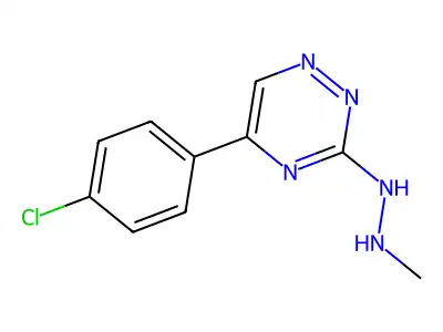 as-Triazine, 5-(4-chlorophenyl)-3-(2-methylhydrazino)- structure