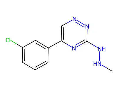 5-(3-Chlorophenyl)-3-(2-methylhydrazinyl)-1,2,4-triazine structure