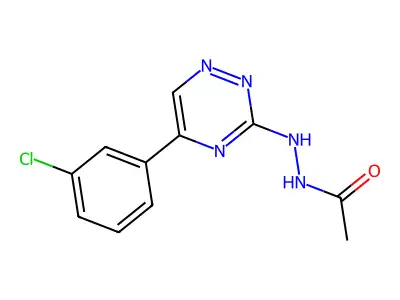Acetic acid, 2-(5-(3-chlorophenyl)-1,2,4-triazin-3-yl)hydrazide structure