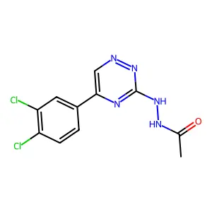 Acetic acid, 2-(5-(3,4-dichlorophenyl)-3-as-triazinyl)hydrazide structure
