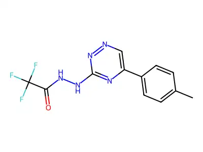 Acetic acid, trifluoro-, 2-(5-(4-methylphenyl)-1,2,4-triazin-3-yl)hydrazide structure