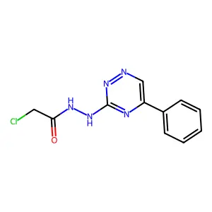 2-Chloro-N-(5-phenyl-1,2,4-triazin-3-yl)ethanehydrazonic acid structure