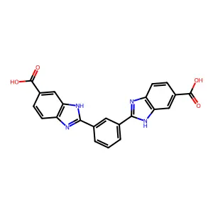 2-[3-(6-carboxy-1H-benzimidazol-2-yl)phenyl]-3H-benzimidazole-5-carboxylic acid structure