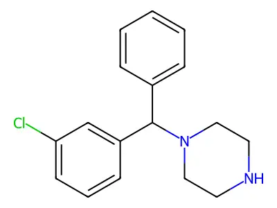 1-[(3-Chlorophenyl)phenylmethyl]piperazine structure