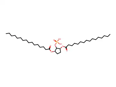 1,3-Dipalmitoylcyclopentane-1,2,3,-triol-2-phosphate structure
