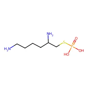Phosphorothioic acid, S-2,6-diaminohexyl ester, dihydrate structure