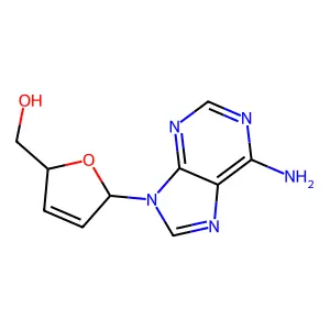 2',3'-Didehydro-2',3'-dideoxyadenosine structure