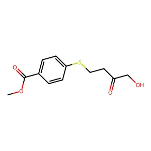 Methyl 4-(4-hydroxy-3-oxo-butyl)sulfanylbenzoate structure