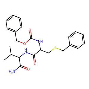 S-Benzyl-N-[(benzyloxy)carbonyl]cysteinylvalinamide structure