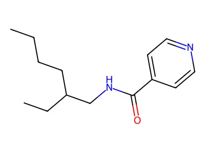 N-(2-ethylhexyl)pyridine-4-carboxamide structure