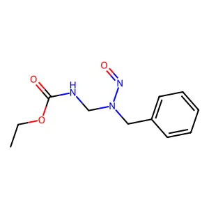 Carbamic acid, ((N-nitrosobenzylamino)methyl)-, ethyl ester structure