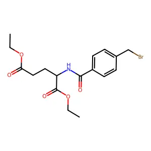 Diethyl 2-[[4-(bromomethyl)benzoyl]amino]pentanedioate structure