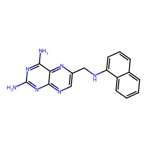 2,4-Pteridinediamine, 6-((1-naphthalenylamino)-methyl)- structure
