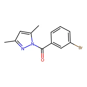 (3-bromophenyl)(3,5-dimethyl-1H-pyrazol-1-yl)methanone structure