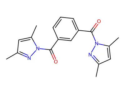 [3-(3,5-Dimethylpyrazole-1-carbonyl)phenyl]-(3,5-dimethylpyrazol-1-yl)methanone structure