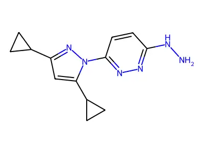 3(2H)-Pyridazinone, 6-(3,5-dicyclopropyl-1H-pyrazol-1-yl)-, hydrazone structure