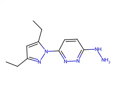 3(2H)-Pyridazinone, 6-(3,5-diethyl-1H-pyrazol-1-yl)-, hydrazone structure