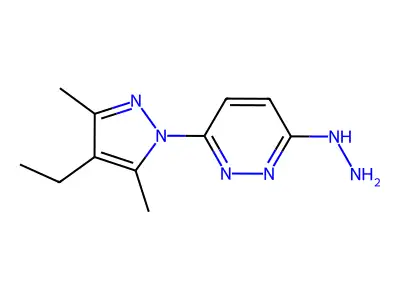 3(2H)-Pyridazinone, 6-(3,5-dimethyl-4-ethyl-1H-pyrazol-1-yl)-, hydrazone structure