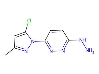 3(2H)-Pyridazinone, 6-(5-chloro-3-methyl-1H-pyrazol-1-yl)-, hydrazone structure