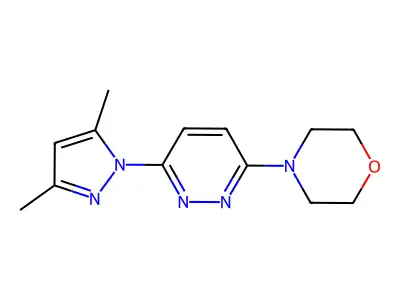 4-[6-(3,5-dimethyl-1H-pyrazol-1-yl)pyridazin-3-yl]morpholine structure