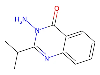 3-Amino-2-isopropyl-4(3H)-quinazolinone structure