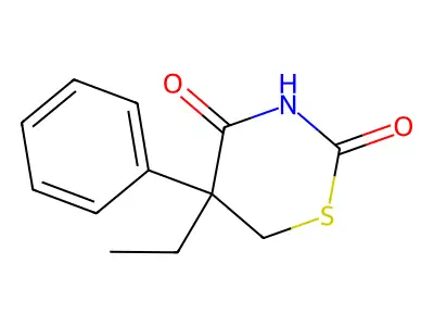 2H-1,3-Thiazine-2,4(3H)-dione, dihydro-5-ethyl-5-phenyl- structure