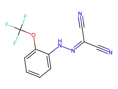 2-[2-[2-(Trifluoromethoxy)phenyl]hydrazono]malononitrile structure