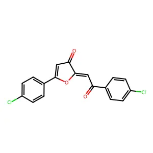 3(2H)-Furanone, 5-(4-chlorophenyl)-2-(2-(4-chlorophenyl)-2-oxoethylidene)- structure