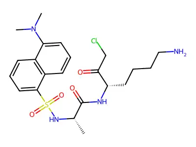 Dansylalanyllysine chloromethyl ketone structure